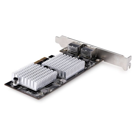 StarTech.com Carte Adaptateur Réseau PCIe 10GbE à 2 Ports - Carte Ethernet PCI Express pour PC/Serveur - Carte Réseau PCIe à Six Vitesses Prise en Charge des Trames Jumbo - NIC/LAN, 10GBASE-T et NBASE-T