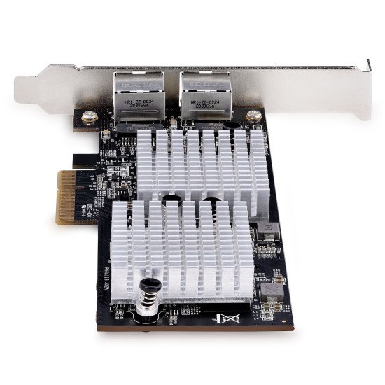 StarTech.com Carte Adaptateur Réseau PCIe 10GbE à 2 Ports - Carte Ethernet PCI Express pour PC/Serveur - Carte Réseau PCIe à Six Vitesses Prise en Charge des Trames Jumbo - NIC/LAN, 10GBASE-T et NBASE-T