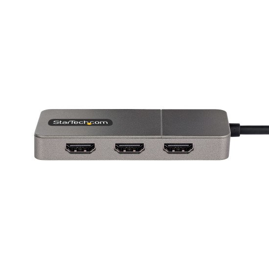 StarTech.com Hub USB-C MST à 3 Ports - Adaptateur Multi-Écrans USB C vers 3x HDMI pour PC Portable - Splitter Triple HDMI Jusqu'à 4K 60Hz avec DP 1.4 Alt Mode & DSC - Hub Thunderbolt 3 vers HDMI avec Câble de 30cm