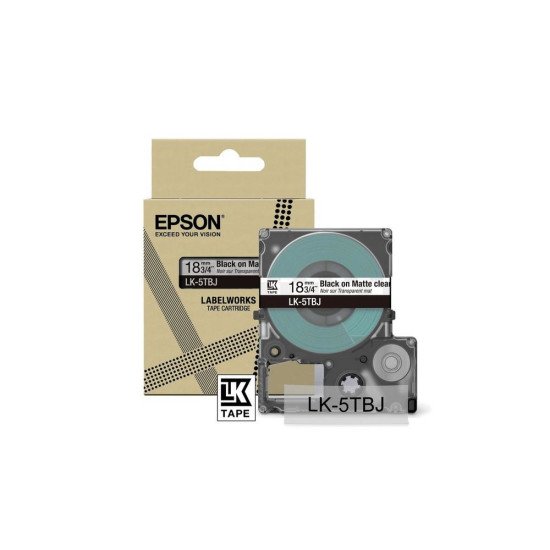 Epson LK-5TBJ Noir, Transparent