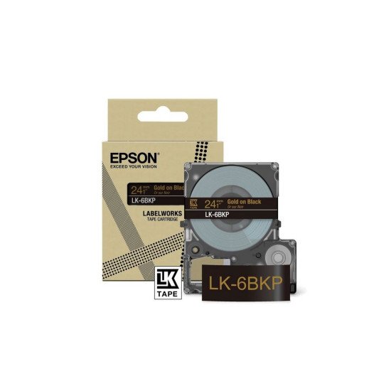 Epson LK-6BKP Noir, Or