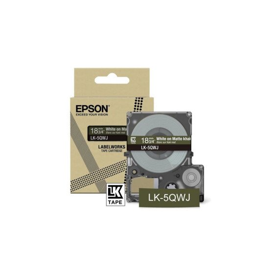 Epson LK-5QWJ Kaki, Blanc