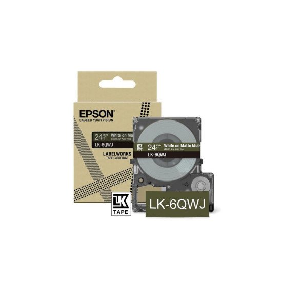 Epson LK-6QWJ Kaki, Blanc