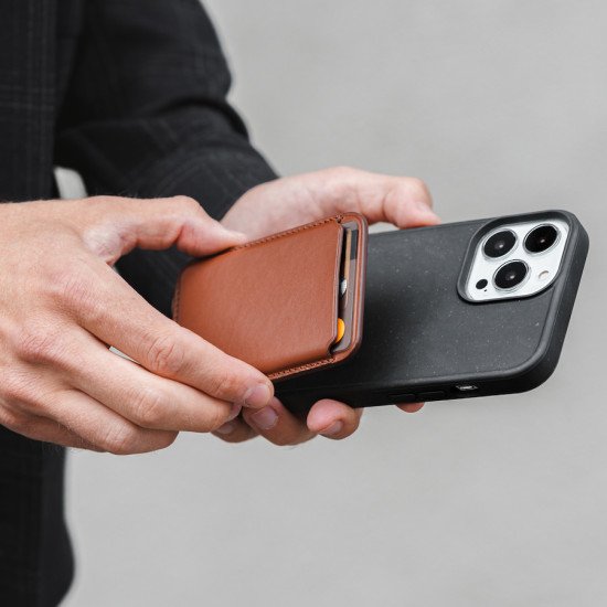 Woodcessories Bio Case MagSafe coque de protection pour téléphones portables 15,5 cm (6.12") Housse Noir