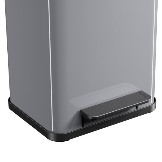 Hailo Öko duo Plus M 18 L Rectangulaire Acier Argent