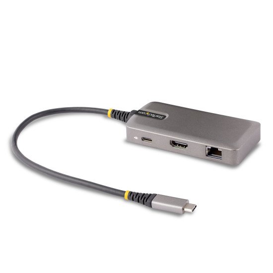 StarTech.com Adaptateur Multiport USB-C - 4K 60Hz HDMI avec HDR - Hub USB 3.0 5Gbps à 2 Ports - 100W Power Delivery Pass-Through - Adaptateur USB Type C vers HDMI - GbE - Docking Station/Station d'Accueil pour PC