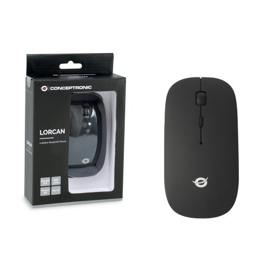 Conceptronic LORCAN01B souris Ambidextre Bluetooth Optique 1600 DPI
