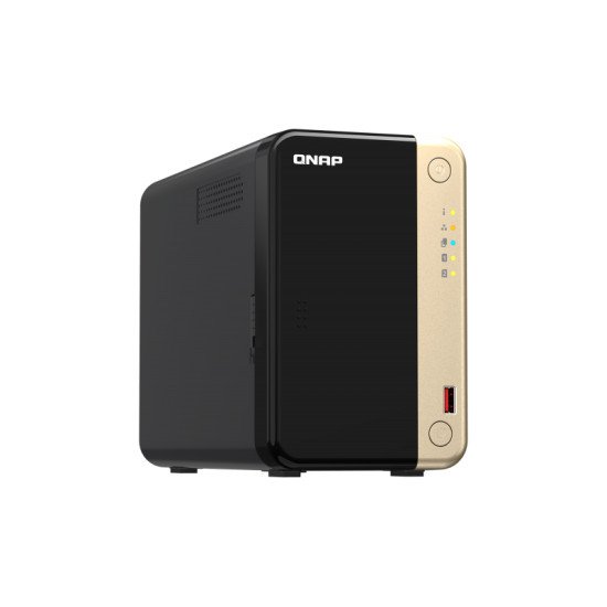 QNAP TS-264 NAS Tower Ethernet/LAN Noir, Or N5095