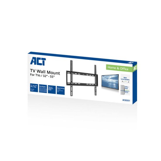 ACT AC8351 support pour téléviseur 139,7 cm (55") Noir