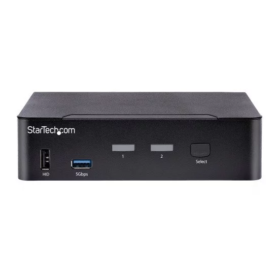 StarTech.com Switch KVM USB C - KVM DisplayPort à 2 ports Vidéo HDR UHD 4K 60Hz - Audio 3.5, Hub 5Gbps 4x USB HID et 2x USB 1 3.2 Gen 1 - Commutateur KVM USB Type-C - Compatible Thunderbolt 3/4 StarTech.com Switch KVM USB C - KVM DisplayPort à 2 ports Vidéo HDR UHD 4K 60Hz - Audio 3.5, Hub 5Gbps 4x USB HID et 2x USB 1 3.2 Gen 1 - Commutateur KVM USB Type-C - Compatible Thunderbolt 3/4
