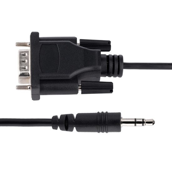 StarTech.com Câble Série DB9 vers 3.5mm de 1m - Câble RS232 DB9 Mâle à 3.5mm - Adaptateur Série DB9 à 3.5mm pour le Calibrage de Projecteurs, d'Enseignes Numériques et de Téléviseurs via une Prise Audio