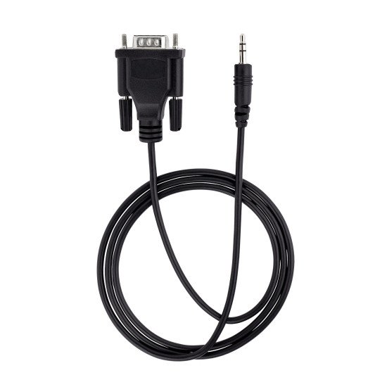 StarTech.com Câble Série DB9 vers 3.5mm de 1m - Câble RS232 DB9 Mâle à 3.5mm - Adaptateur Série DB9 à 3.5mm pour le Calibrage de Projecteurs, d'Enseignes Numériques et de Téléviseurs via une Prise Audio