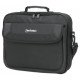 Manhattan Sacoche PC portable Cambridge 14,1", clamshell, noire, ÉCONOMIQUE, poche accessoires, compartiment documents, bandoulière amovible, équiv. Targus CN313/CN414EU, garantie 3 ans