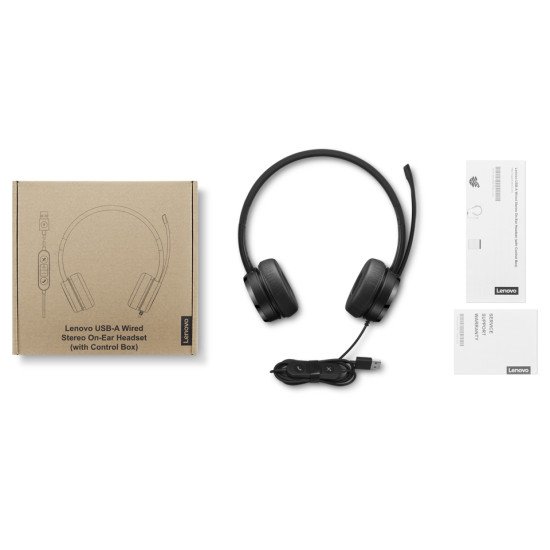 Lenovo 4XD1K18260 écouteur/casque Avec fil Arceau Musique/Quotidien USB Type-A Noir