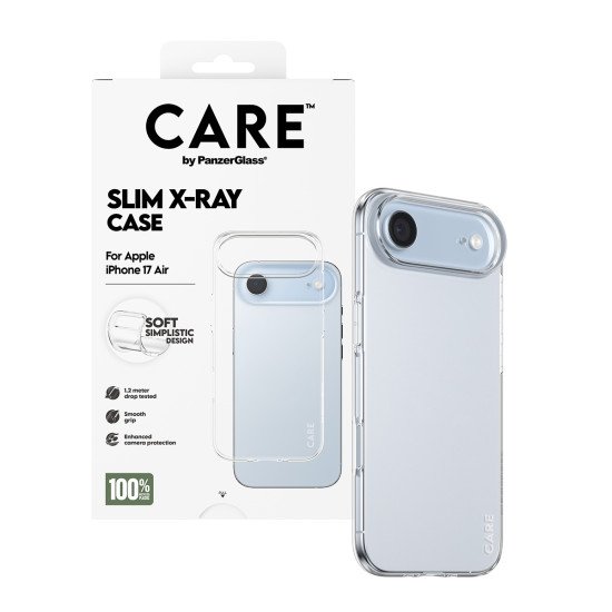 PanzerGlass CARE by ® Fashionable Case Transparent X-Ray Soft Basic iPhone 17 Air coque de protection pour téléphones portables Housse PanzerGlass CARE by ® Fashionable Case Transparent X-Ray Soft Basic iPhone 17 Air coque de protection pour téléphones portables Housse