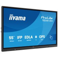 iiyama TE5513A-B2AG Écran d'affichage dynamique Écran plat interactif 138,7 cm (54.6") Wifi 500 cd/m² 4K Ultra HD Noir Écran tactile Intégré dans le processeur Android 24/7