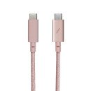 Native Union Belt Cable Pro (USB-C to USB-C) câble USB USB 2.0 2,4 m USB C Rose