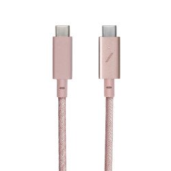 Native Union Belt Cable Pro (USB-C to USB-C) câble USB USB 2.0 2,4 m USB C Rose