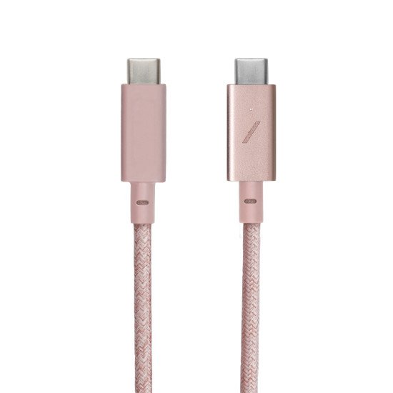 Native Union Belt Cable Pro (USB-C to USB-C) câble USB USB 2.0 2,4 m USB C Rose