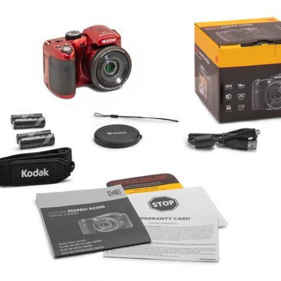 Kodak PIXPRO AZ255 1/2.3" Appareil-photo compact 16,35 MP BSI CMOS 4608 x 3456 pixels Rouge