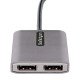 StarTech.com Hub USB-C MST à 2 ports - Adaptateur Multi-Moniteur USB Type-C vers 2x DisplayPort pour Ordinateur Portable - Dual-DP jusqu'à 4K 60Hz avec DP 1.4 Alt Mode & DSC - HDR - Câble de 30 cm - Windows Uniquement