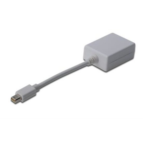 ASSMANN Electronic Mini DP - HD15, 0.15 m 0,15 m mini DisplayPort VGA (D-Sub) Blanc