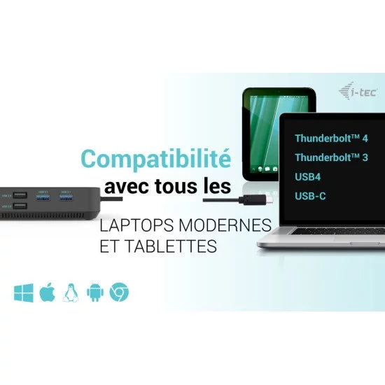 i-tec USB-C HDMI Dual DP Docking Station with Power Delivery 100 W i-tec USB-C HDMI Dual DP Docking Station with Power Delivery 100 W