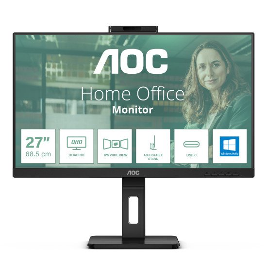 AOC Q27P3CW écran PC 68,6 cm (27") 2560 x 1440 pixels Quad HD LED Noir