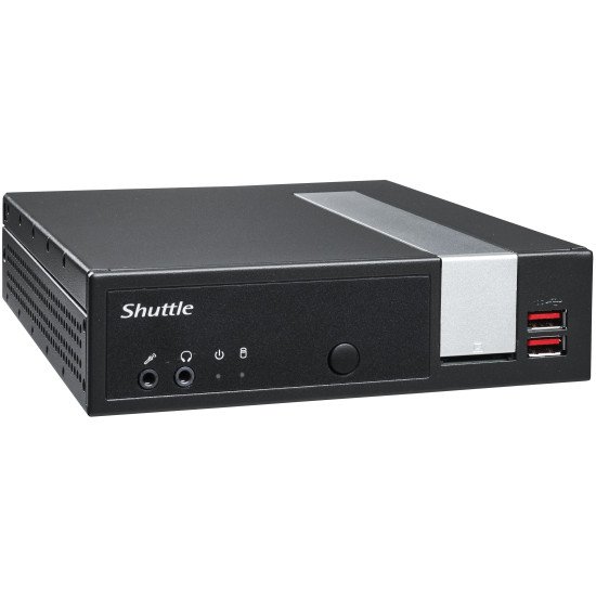 Shuttle XPС slim XPC slim Barebone DL20NV2, Celeron N4505, 1x LAN, 2xCOM, 1xHDMI, 1xDP, 1x VGA, fanless, fonctionnement permanent 24/7