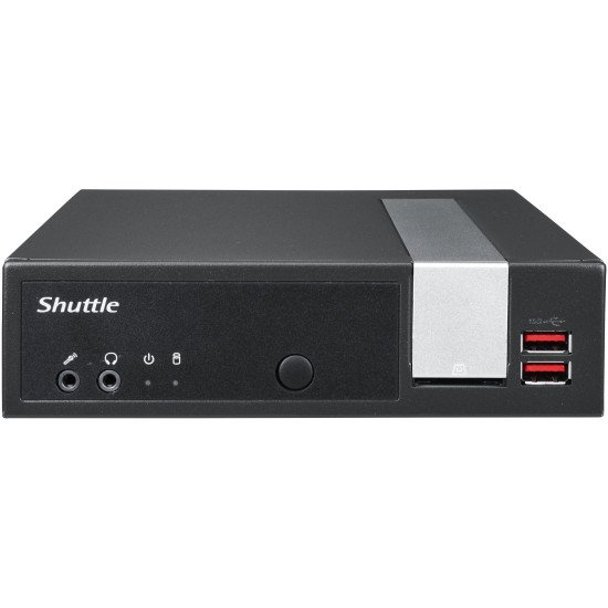 Shuttle XPС slim XPC slim Barebone DL20N6V2, Pentium Silver N6005, 1x LAN, 2xCOM, 1xHDMI, 1xDP, 1x VGA, fanless, fonctionnement permanent 24/7