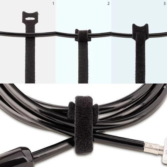 100 Pcs Attache Cable, Réutilisables Serre Cable Fermeture en