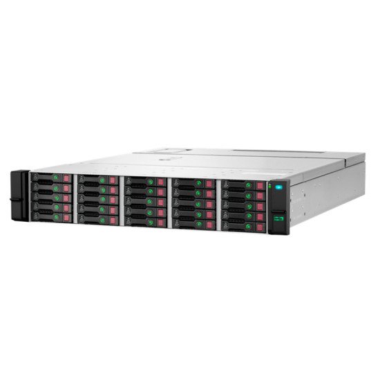 HPE Q1J10B boîtier de disques Rack (2 U) Noir, Argent