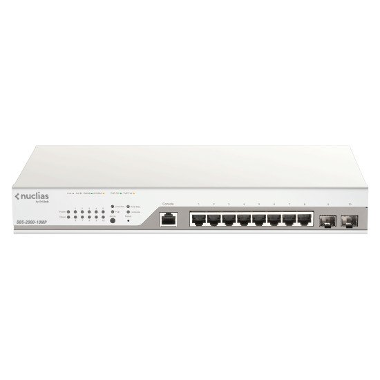 D-Link DBS-2000-10MP/E commutateur réseau Géré L2 Gigabit Ethernet (10/100/1000) Connexion Ethernet POE Gris