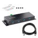 StarTech.com Hub USB 3.0 5Gbps à 4 Ports Industriel - Hub USB pour PC Portable avec Protection contre les Surtensions - Splitter USB 3.0 Montable sur Mur - Station de Charge USB à Verrouillage, Gros Calibre