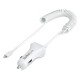 StarTech.com Chargeur Voiture Lightning avec Câble Spiralé - Chargeur Iphone 1m - Double Chargeur USB pour Telephones et Tablettes pour la Voiture - Chargeur Auto Blanc de 12W