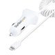 StarTech.com Chargeur Voiture Lightning avec Câble Spiralé - Chargeur Iphone 1m - Double Chargeur USB pour Telephones et Tablettes pour la Voiture - Chargeur Auto Blanc de 12W