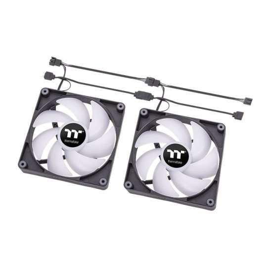 Thermaltake CT120 ARGB Sync PC Boitier PC Ventilateur Noir, Blanc 2 pièce(s)