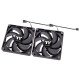 Thermaltake TT CT120 PC Boitier PC Ventilateur Noir 2 pièce(s)