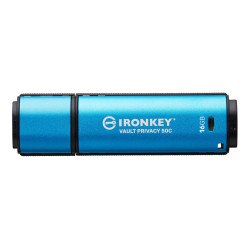 Kingston Technology IronKey VP50 lecteur USB flash 16 Go USB Type-C 3.2 Gen 1 (3.1 Gen 1) Noir, Bleu Kingston Technology IronKey VP50 lecteur USB flash 16 Go USB Type-C 3.2 Gen 1 (3.1 Gen 1) Noir, Bleu