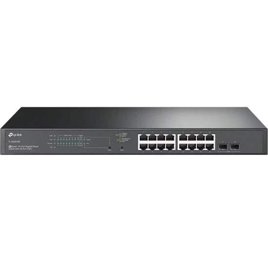 TP-Link TL-SG2218P commutateur réseau L2/L2+ Gigabit Ethernet (10/100/1000) Connexion Ethernet, supportant l'alimentation via ce port (PoE) 1U Noir TP-Link TL-SG2218P commutateur réseau L2/L2+ Gigabit Ethernet (10/100/1000) Connexion Ethernet, supportant l'alimentation via ce port (PoE) 1U Noir