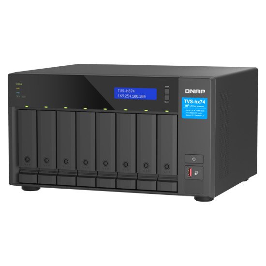 QNAP TVS-h874X NAS Tower Ethernet/LAN Noir