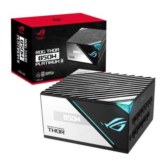 ASUS ROG THOR 850W Platinum II unité d'alimentation d'énergie 20+4 pin ATX Noir, Bleu, Gris