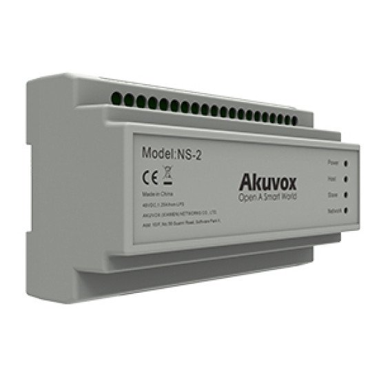 Akuvox NS-2 commutateur réseau Fast Ethernet (10/100) DIN rail Gris Akuvox NS-2 commutateur réseau Fast Ethernet (10/100) DIN rail Gris