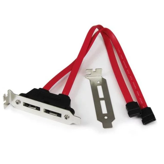 StarTech.com ESATAPLT2LP adaptateur et connecteur de câbles eSATA SATA Rouge StarTech.com ESATAPLT2LP adaptateur et connecteur de câbles eSATA SATA Rouge