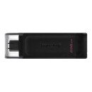 Kingston DataTraveler 70 clé USB 256 Go USB Type-C 3.2 Gen 1 (3.1 Gen 1) Noir Kingston DataTraveler 70 clé USB 256 Go USB Type-C 3.2 Gen 1 (3.1 Gen 1) Noir