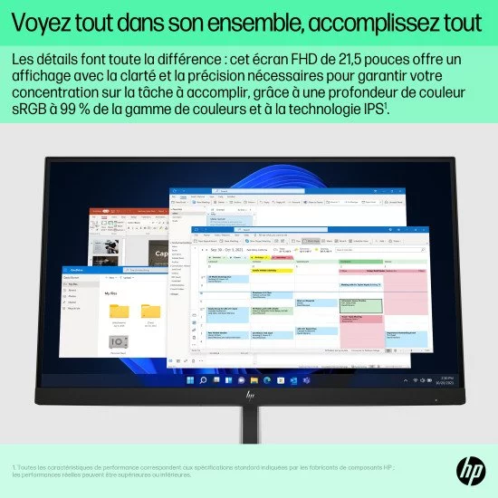 HP E-Series E22 G5 écran PC 21.5" 1920 x 1080 pixels Full HD LED Noir, Argent HP E-Series E22 G5 écran PC 21.5" 1920 x 1080 pixels Full HD LED Noir, Argent