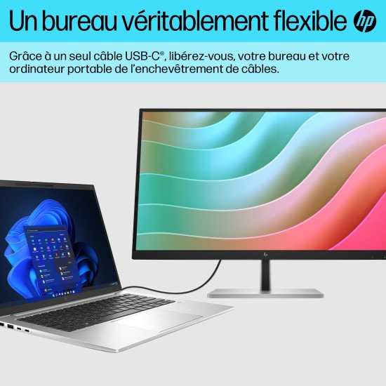 HP E-Series E27k G5 68,6 cm (27") 3840 x 2160 pixels 4K Ultra HD Noir, Argent