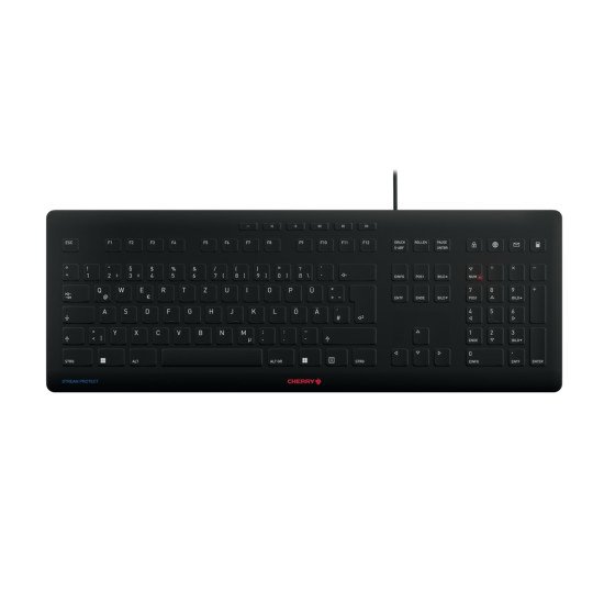 CHERRY Stream clavier USB QWERTZ DE Noir