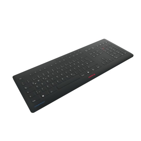 CHERRY Stream clavier FR sans fil +USB QWERTZ DE Noir