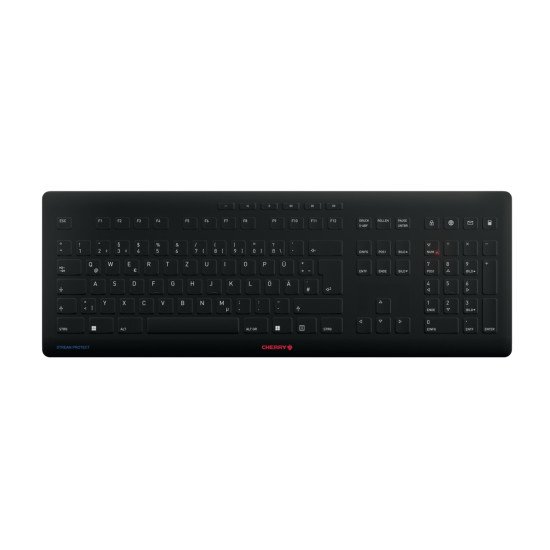 CHERRY Stream clavier FR sans fil +USB QWERTZ DE Noir